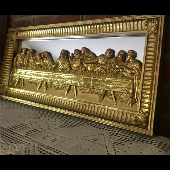 Rare Vintage Last Supper
Gold 3D Mirror - Picture 4 of 11